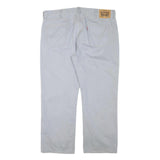 LEVI'S Mens Cotton Blend White Regular Straight Fit Trousers W40 L28 Casual