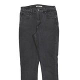 LEVI'S 721 Womens Jeans Black Slim Skinny Denim W29 L30 Premium Stretch