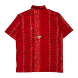 Fishing Columbia Hawaiian Shirt - Small Red Cotton