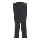 LEVI'S 711 Womens Slim Black Denim Raw Cotton Blend W30 L30 Skinny Jeans