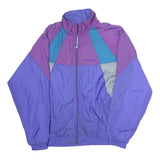 ADIDAS Mens Purple & Blue Colourblock Track Jacket M Polyester Athletic Zip