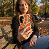 Seashell Creepy Crop Samsung Galaxy S25 Case - Lifestyle photo showing phone case in use