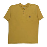 Carhartt T-Shirt - Large Yellow Cotton