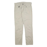 LEVI'S Mens Slim Beige Cotton Blend Trousers W34 L31 Zip Closure Classic Fit