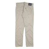 LEVI'S Mens Slim Beige Cotton Blend Trousers W34 L31 Zip Closure Classic Fit