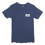 VANS Mens Blue & White Graphic T-Shirt XS Short Sleeve Crew Neck Casual