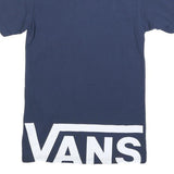 VANS Mens Blue & White Graphic T-Shirt XS Short Sleeve Crew Neck Casual