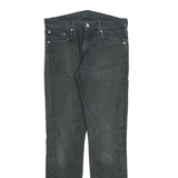 LEVI'S 511 Slim Mens Black Slim Skinny Denim Medium W32 L32 Zip Jeans