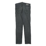 LEVI'S 511 Slim Mens Black Slim Skinny Denim Medium W32 L32 Zip Jeans