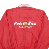 CARDINAL Mens Red Puerto Rico Basketball All Star Button Nylon Jacket M