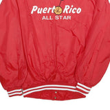 CARDINAL Mens Red Puerto Rico Basketball All Star Button Nylon Jacket M