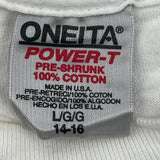 Science Never Sucks! Oneita Single Stitch T-Shirt - Large White Cotton