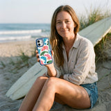 Clear Sea Cows iPhone 17 Pro Case With True Blue Ridge (MagSafe included) - Lifestyle photo showing phone case in use