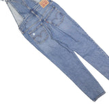 LEVI'S Womens Blue Cotton Blend Denim Dungarees Slim Fit XS W28 L27 Casual