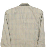 ANTONIO FUSCO Womens Beige Check Blazer Jacket M Woven Button Closure Tailored