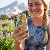 Seashell Autumn Garden iPhone 17 Case - Lifestyle photo showing phone case in use