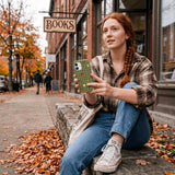 Forest Floor Harvest Folk iPhone 17 Case - Lifestyle photo showing phone case in use