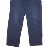CARHARTT Mens Regular Fit Blue Cotton Blend Trousers W36 L32 Workwear Zip