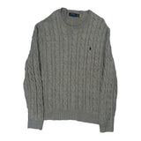 Polo By Ralph Lauren Cable Knit Sweater - XL Gray Cotton
