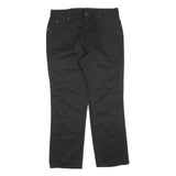 BRANDERS Mens Cotton Blend Black Regular Straight Trousers W36 L30 Classic Zip