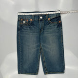 True Religion Contrast Stitch Denim Shorts - 34W 12L Blue Cotton