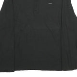 CALVIN KLEIN Mens Black 1/4 Zip XL Sweatshirt Pullover Lightweight Cotton