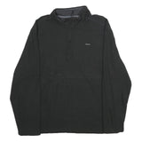 CALVIN KLEIN Mens Black 1/4 Zip XL Sweatshirt Pullover Lightweight Cotton