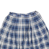 SCHOOL BELLES Womens Blue & White Pleated Mini Polyester Blend Skirt XS School