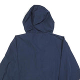 CHAMPION Mens Navy Blue Hooded Jacket S Polyester Plain Zip Outdoor Casual