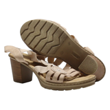 RIEKER Strappy Heels Pink Leather Womens UK 7