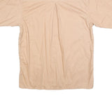 STANFORD Mens Beige Cotton Short Sleeve Shirt L Button Pocket Casual Summer