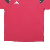 ADIDAS Girls Red T-Shirt XL Short Sleeve Crew Neck Cotton Sports Casual Top