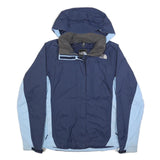 THE NORTH FACE Womens Navy & Light Blue Outdoor Zip Jacket M Nylon Hyvent