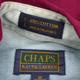 Chaps Ralph Lauren Shirt - Large Red Cotton