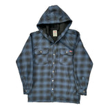 Dickies Checked Jacket - Small Blue Polyester