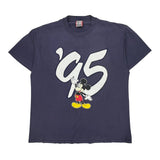 Mickey Mouse 1995 Disney T-Shirt - Large Navy Cotton