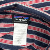 Patagonia Striped Polo Shirt - 2XL Navy Cotton