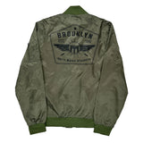 Brooklyn Bkc Graphic Bomber Jacket - XL Green Polyester