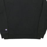 CHAMPION Mens Black Crew Neck L Cotton Blend Classic Logo Sweatshirt