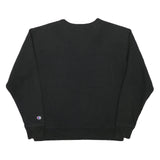 CHAMPION Mens Black Crew Neck L Cotton Blend Classic Logo Sweatshirt