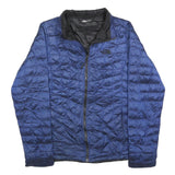 THE NORTH FACE Womens Blue Quilted Jacket M Polyester Blend Lightweight Zip