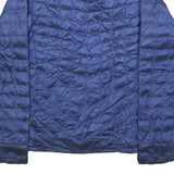 THE NORTH FACE Womens Blue Quilted Jacket M Polyester Blend Lightweight Zip