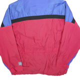 MOUNTAIN GOAT Mens Red & Blue Outdoor Jacket L Polyester Blend Zip Hooded Plain