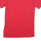 THE NORTH FACE Mens Red Cotton Blend T-Shirt S Short Sleeve Crew Neck Logo