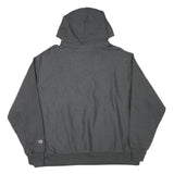 CHAMPION Mens Grey Hoodie 2XL Embroidered Greek Letters Pullover Sweatshirt