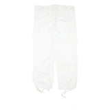 TALLY WEIJL Womens Cotton Blend White Relaxed Cargo Trousers W36 L29