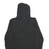NIKE Womens Black Grey Zip Up Hoodie S Lightweight Cotton Blend