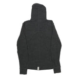 NIKE Womens Black Grey Zip Up Hoodie S Lightweight Cotton Blend