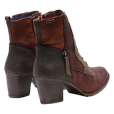 BUGATTI Lace-Up Boots Maroon Leather Womens UK 8