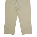 DICKIES Mens Classic Beige Polyester Zip Trousers W38 L29 Workwear Flat Front
